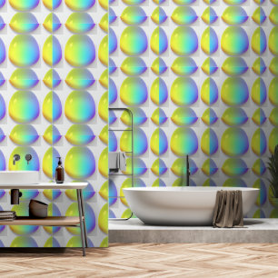 Rainbow Yellow Blue Glass Droplets  Wallpaper