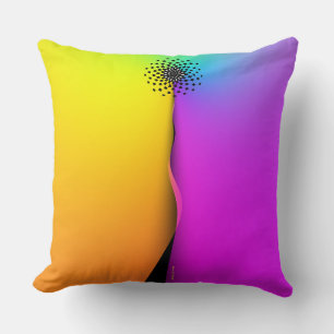 Rainbow Yellow Purple Imagery  Cushion