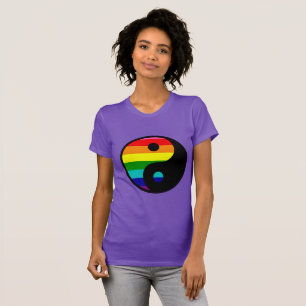 Rainbow Yin Yang LGBTQ Pride Symbol T-Shirt