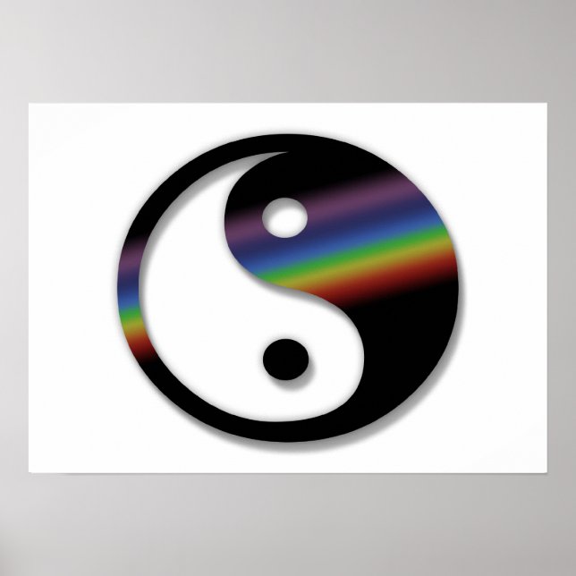 Rainbow Yin Yang Poster (Front)