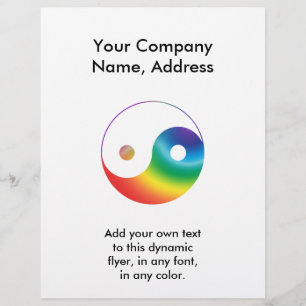 Rainbow Yin Yang Symbol Flyer