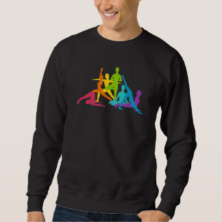 Rainbow Yoga Meditation Poses Meditating Yogis Ins Sweatshirt
