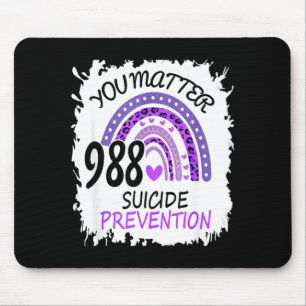 Rainbow you 988 prevention colourful band  mouse pad