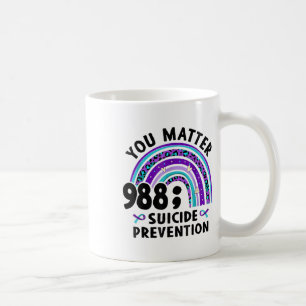 Rainbow You 988 Suicide Prevention Awareness Ribbo Coffee Mug
