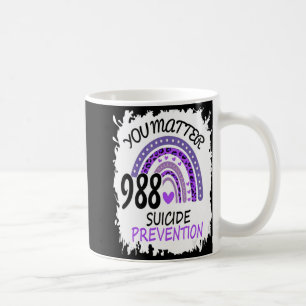 Rainbow You 988 Suicide Prevention Colorful Coffee Mug