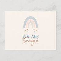 Rainbow You Are Enough Watercolor Earthy