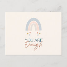 Rainbow You  Are Enough Watercolor Earthy