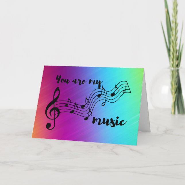 Rainbow You are my Music Card (Front)
