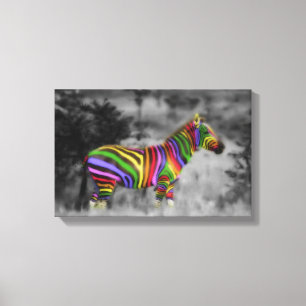 Rainbow Zebra Canvas Print