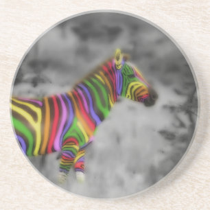 Rainbow Zebra Coaster