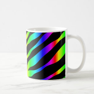 rainbow zebra coffee mug