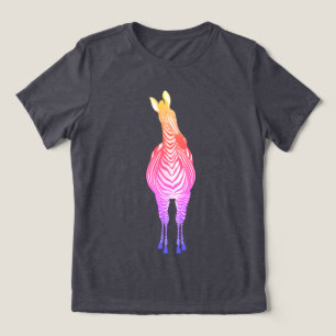 Rainbow Zebra   Show Your Stripes! Customisable Tri-Blend Shirt