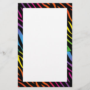 'Rainbow zebra' stationery