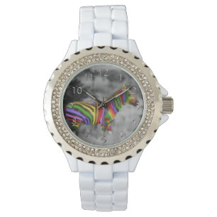 Rainbow Zebra Watch