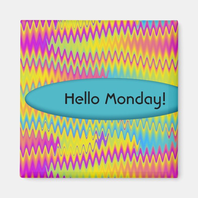 rainbow zigzag magnet (Front)