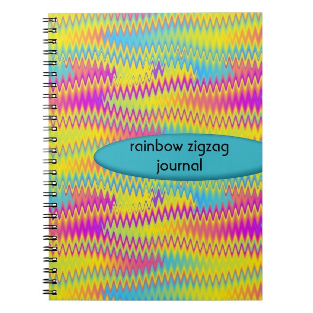 rainbow zigzag spiral notebook (Front)