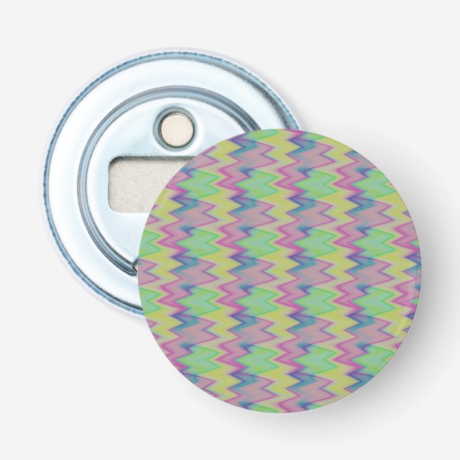 Rainbow Zigzags      Bottle Opener (Front)