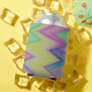 Rainbow Zigzags Can Cooler