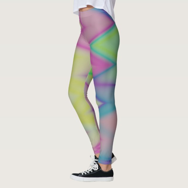 Rainbow Zigzags Leggings (Left)