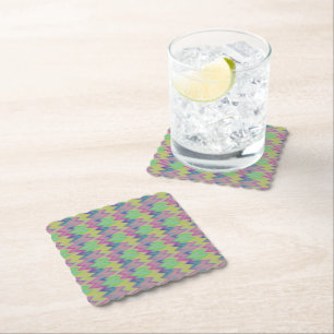 Rainbow Zigzags      Paper Coaster