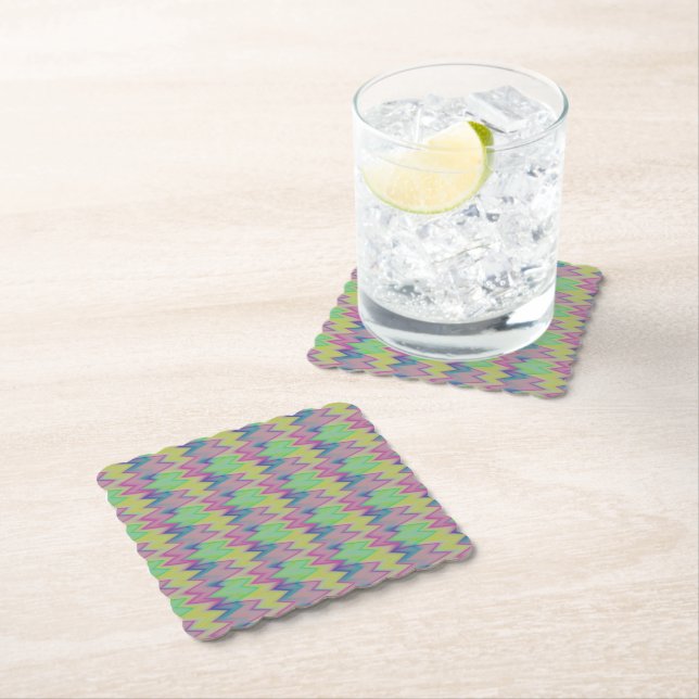 Rainbow Zigzags      Paper Coaster (Insitu)