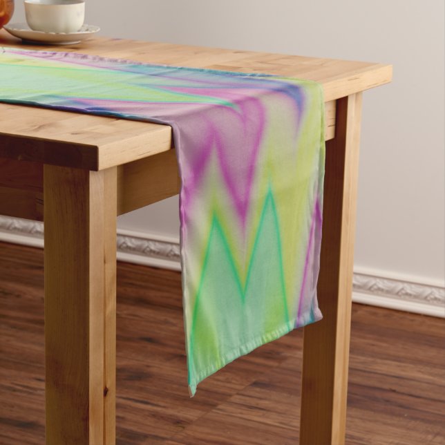 Rainbow Zigzags   Short Table Runner (In Situ)