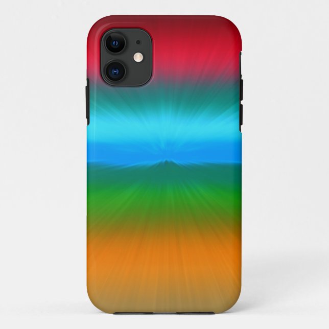 Rainbow Zoomed Stripes Case-Mate iPhone Case (Back)