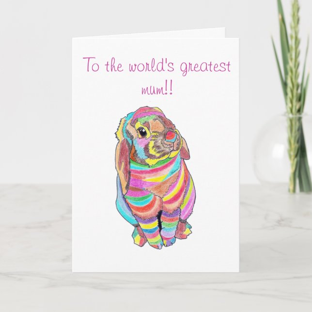 Rainbowbunny Mother's day card (Front)