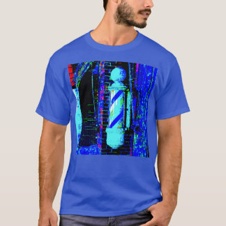RainbowConfetti Barber Pole VINTAGE in Blue Tones T-Shirt