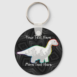 Rainbowed Dinosaur Keychain