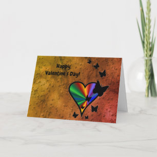 Rainbowheart and Butterfly Card