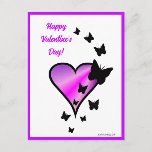 Rainbowheart and Butterfly Postcard