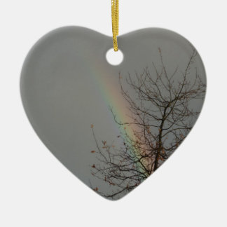 rainbowheart ceramic tree decoration