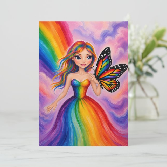 RainbowMaiden Holiday Card (Standing Front)