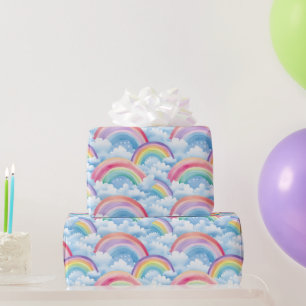 Rainbows and Clouds Wrapping Paper