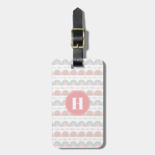 Rainbows and Hearts Luggage Tag (Front Vertical)