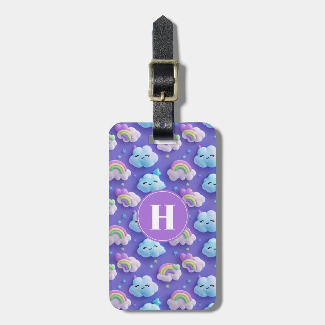 Rainbows and Hearts Luggage Tag (Front Vertical)