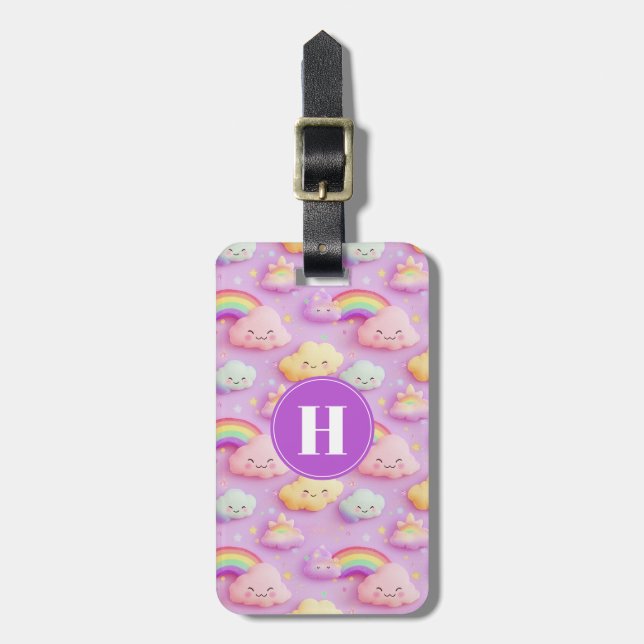 Rainbows and Hearts Luggage Tag (Front Vertical)