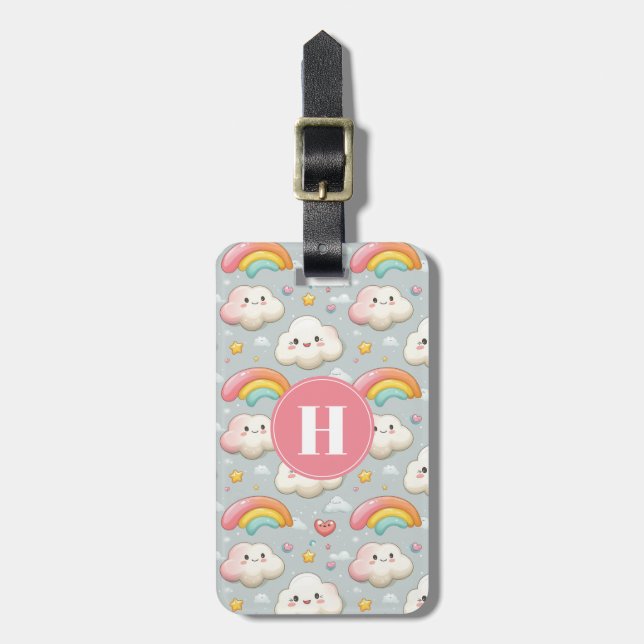 Rainbows and Hearts Luggage Tag (Front Vertical)