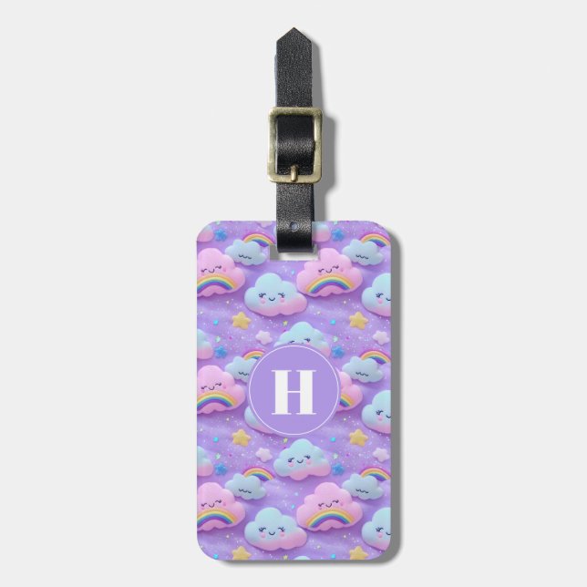 Rainbows and Hearts Luggage Tag (Front Vertical)