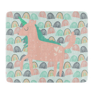 Rainbows and Unicorns Cutting Board