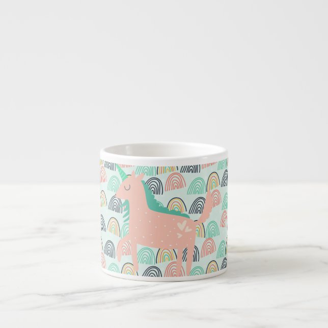 Rainbows and Unicorns Espresso Cup (Front)