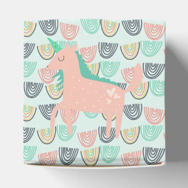 Rainbows and Unicorns Favour Box (Top)