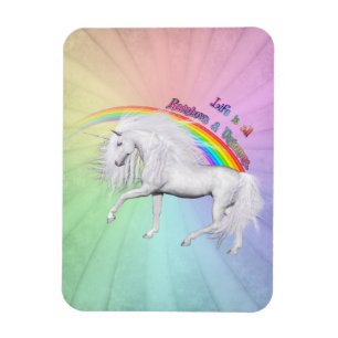 Rainbows and Unicorns Magnet