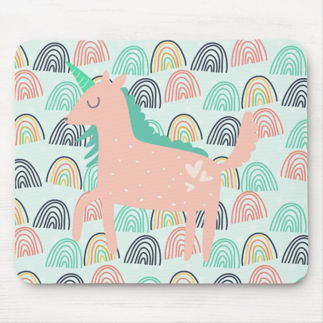 Rainbows and Unicorns Mouse Pad (Front)