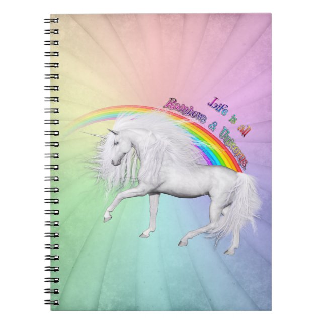 Rainbows and Unicorns Notebook (Front)