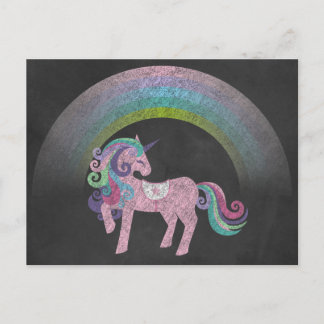 Rainbows and Unicorns postcard