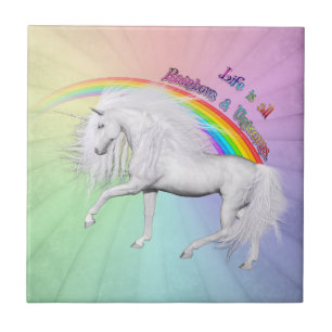 Rainbows and Unicorns Tile