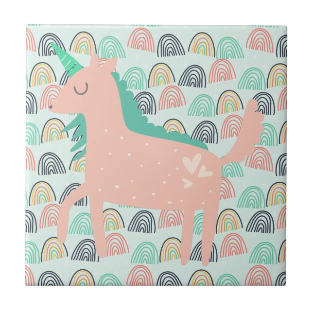 Rainbows and Unicorns Tile (Front)