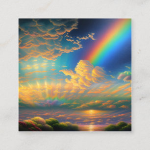 Rainbows are among the most beautiful and awe-insp square business card